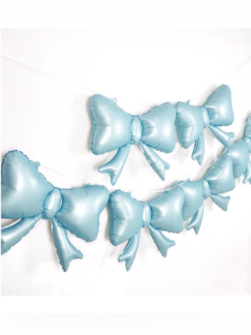 5/$25 Light Blue Bow Balloon Garland - Party Decoration